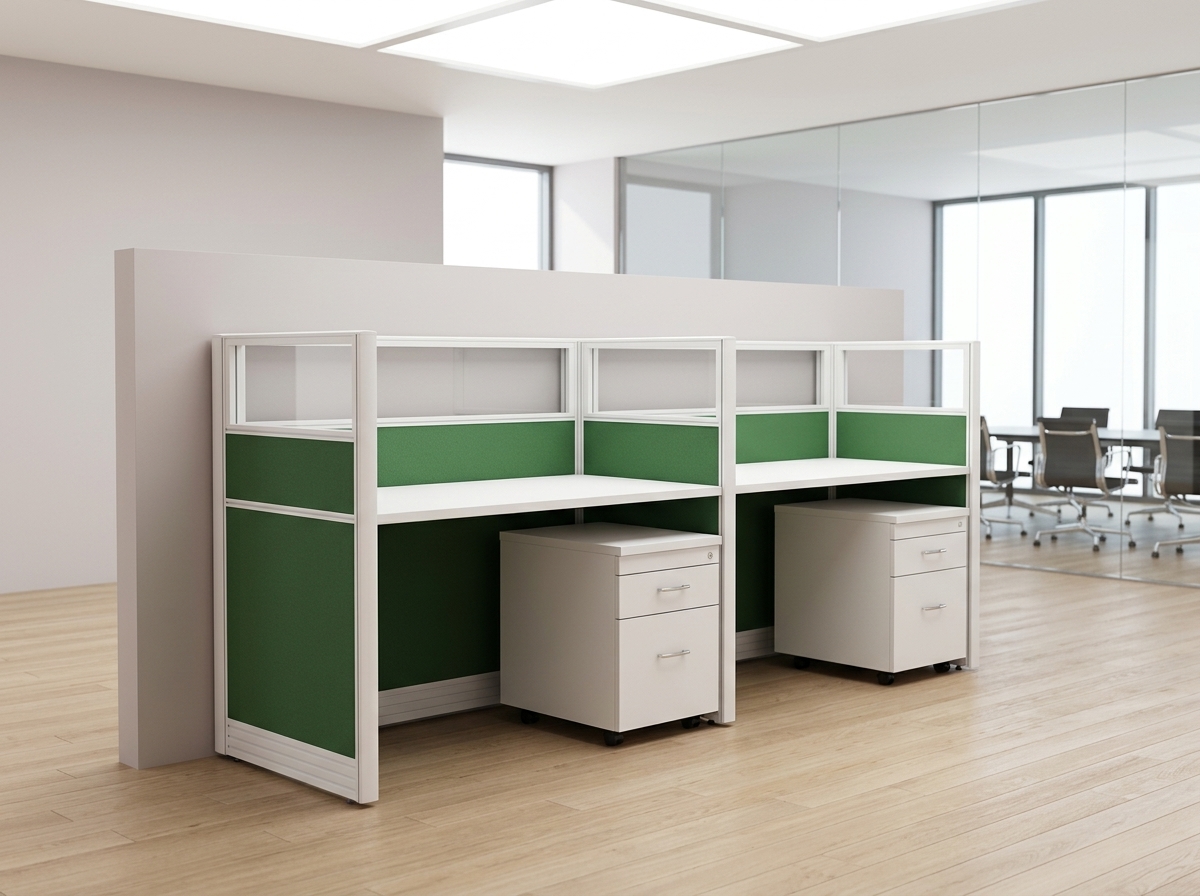 Partisi Kantor 2 Staff Sejajar