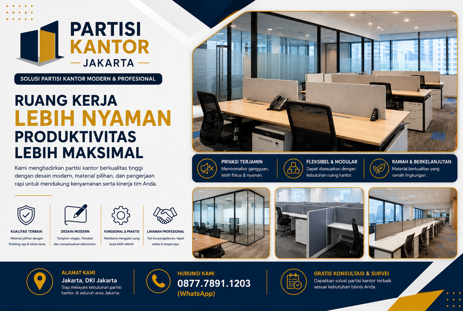 Partisi Kantor Jakarta Timur Custom